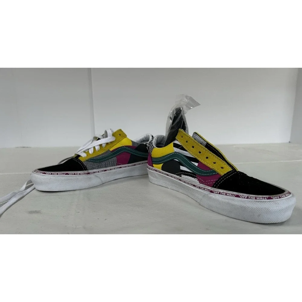 NWOT Vans Off The Wall Old Skool Juxtapoze Multicolor Sneaks Men's 4.5 Women's 6